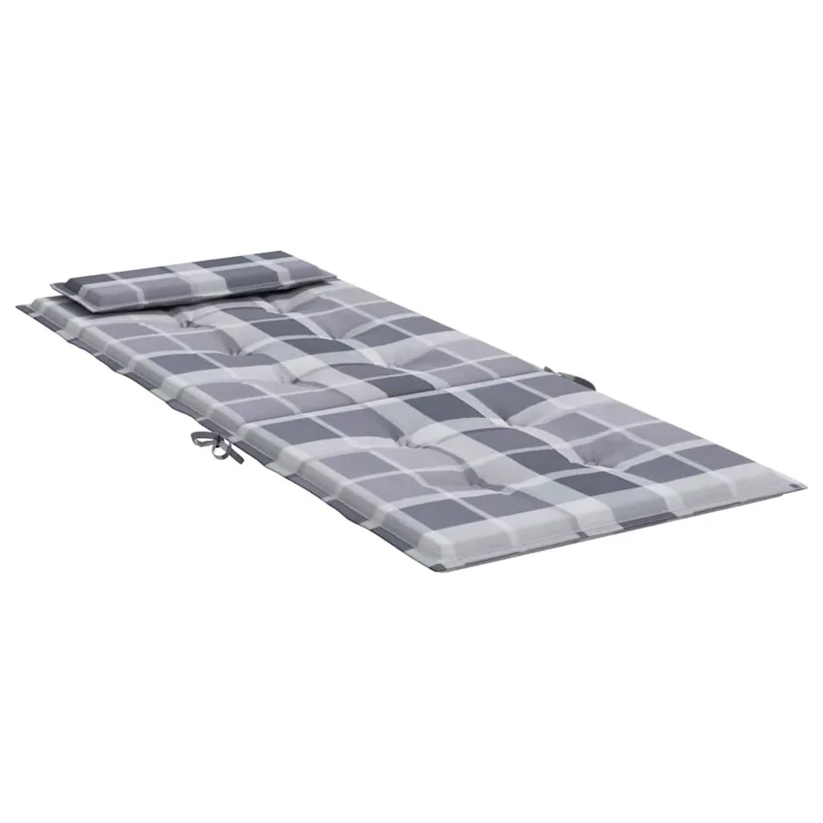 Coussins de chaise à dossier haut lot de 4 carreaux gris - 6