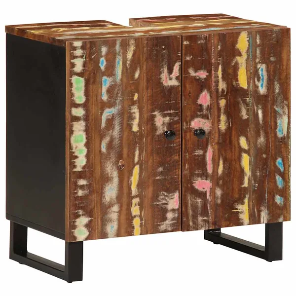Meuble d'évier 62x33x58 cm bois de récupération et d'ingénierie