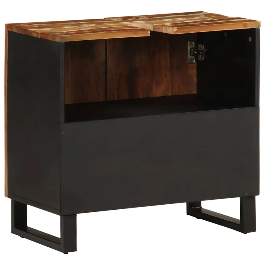 Meuble d'évier 62x33x58 cm bois de récupération et d'ingénierie - 5