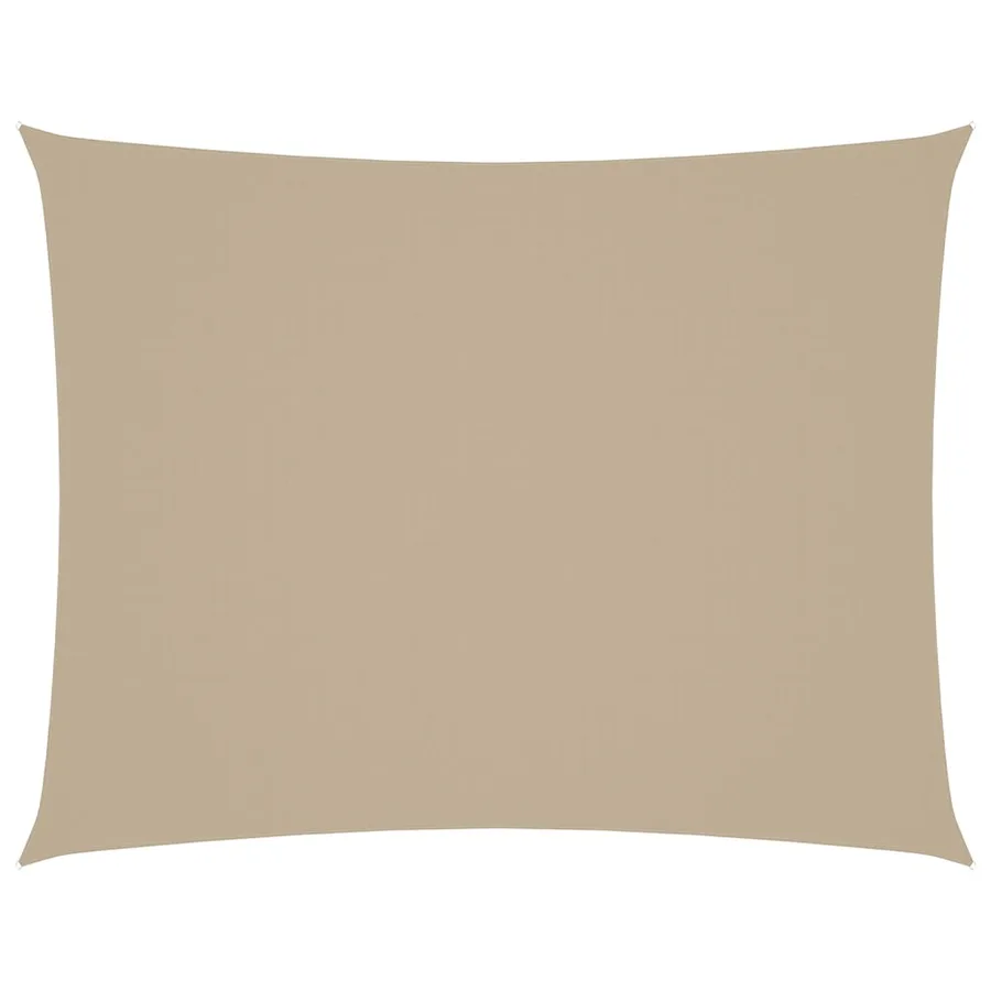 Voile de parasol tissu oxford rectangulaire 5x6 m beige - 2