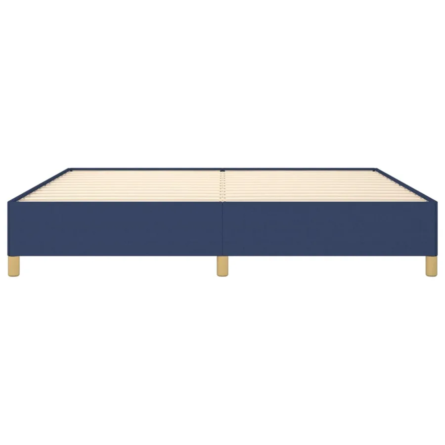 Cadre de lit sans matelas bleu 200x200 cm tissu - 5