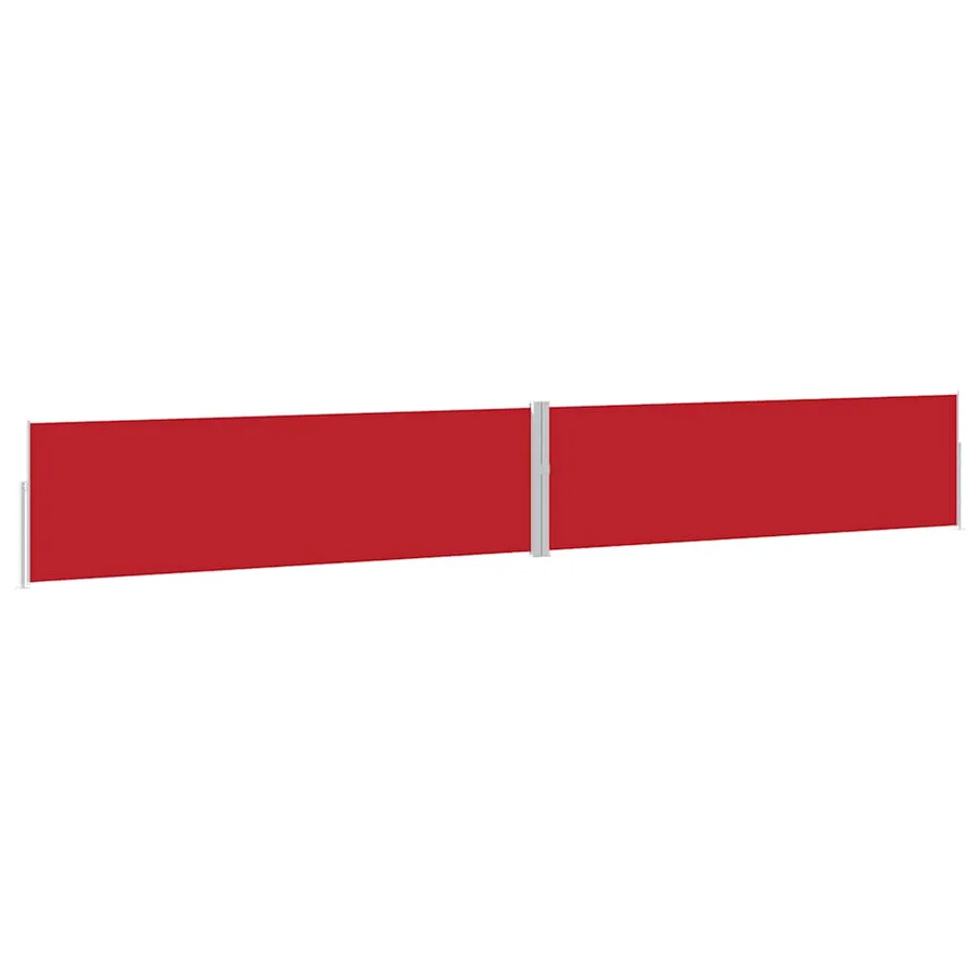Auvent latéral rétractable de patio 170x1200 cm Rouge - 2