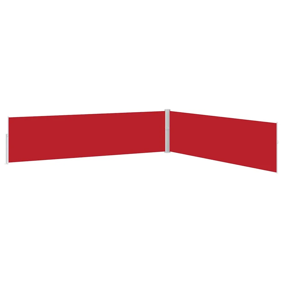 Auvent latéral rétractable de patio 170x1200 cm Rouge - 4
