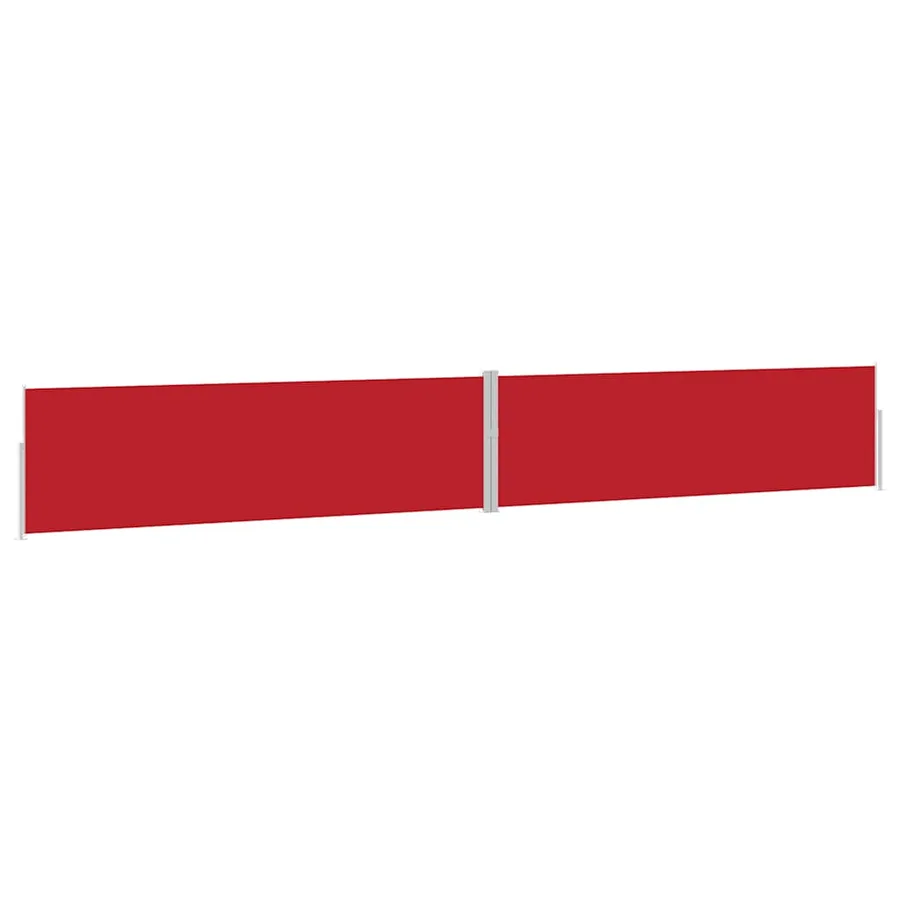 Auvent latéral rétractable de patio 170x1200 cm Rouge - 9