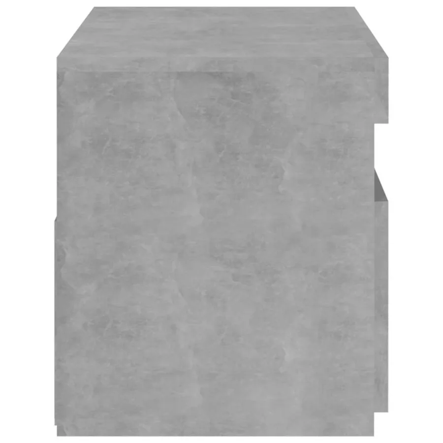 Meuble TV avec lumières LED Gris béton 75x35x40 cm - 10