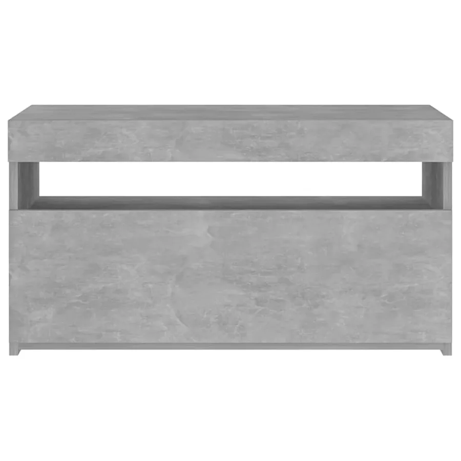 Meuble TV avec lumières LED Gris béton 75x35x40 cm - 7