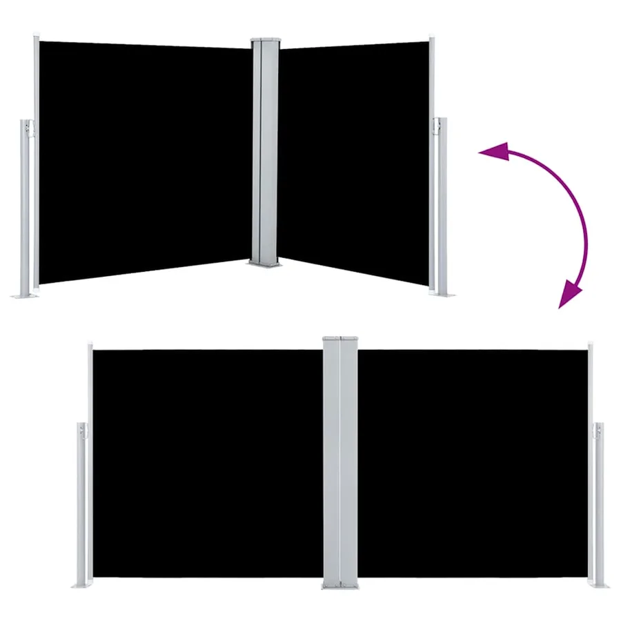 Auvent latéral rétractable Noir 120 x 600 cm - 5