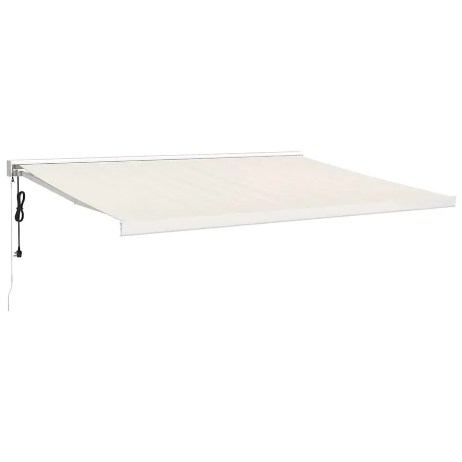Auvent rétractable crème 4x3 m tissu et aluminium - 2