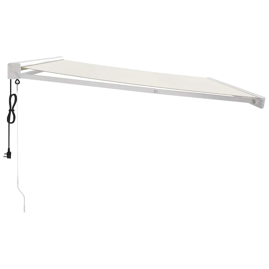 Auvent rétractable crème 4x3 m tissu et aluminium - 5
