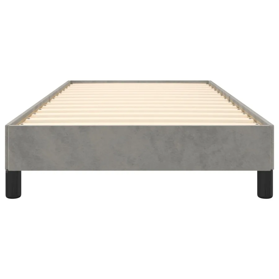 Cadre de lit sans matelas gris clair 100x200 cm velours - 5
