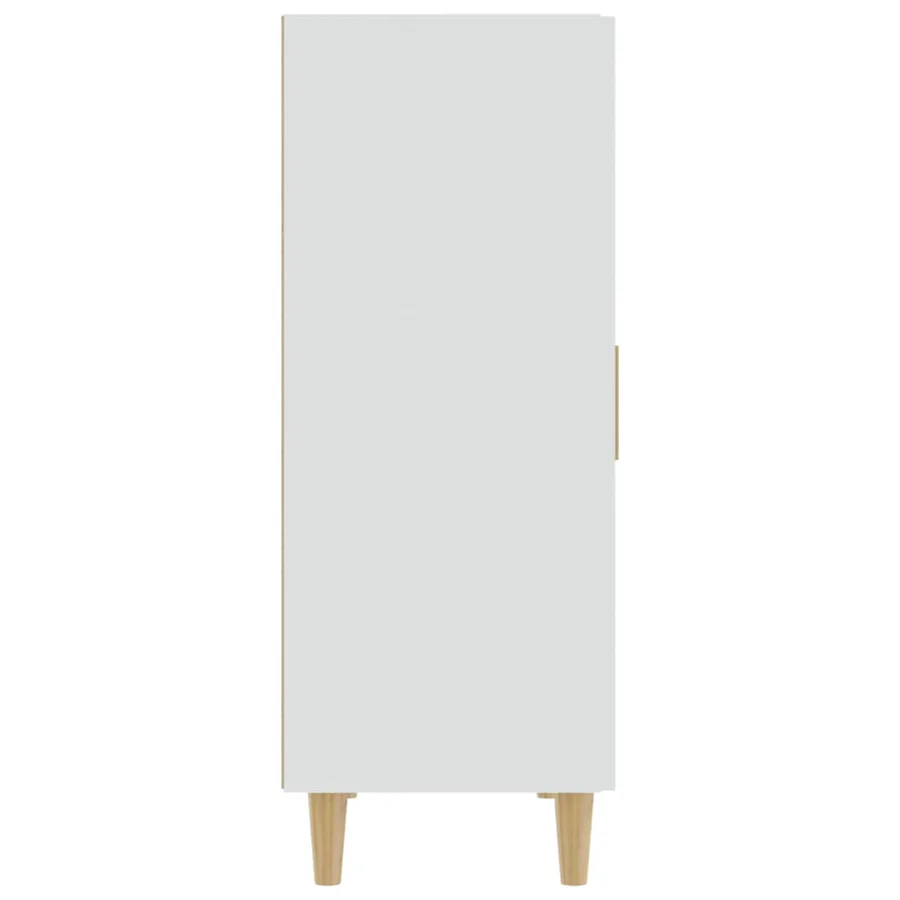 Buffet Blanc 70x34x90 cm Bois d'ingénierie - 4