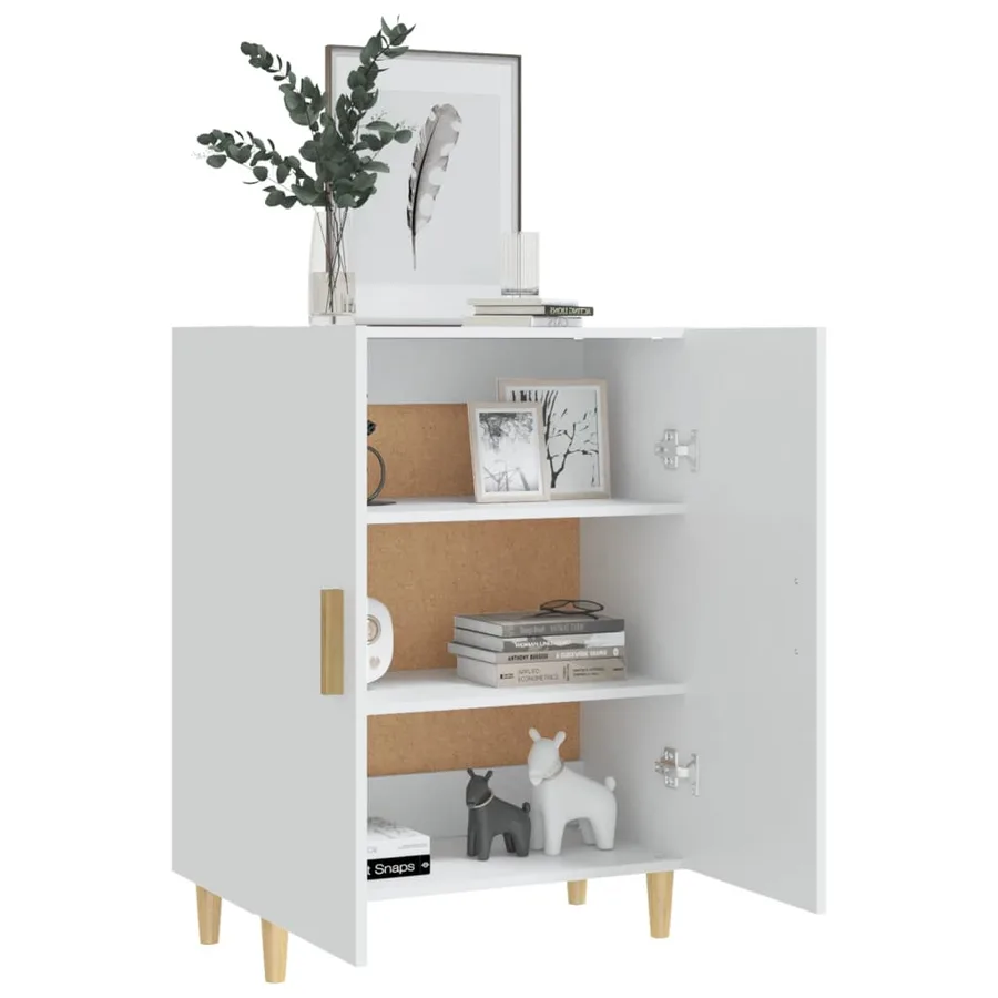 Buffet Blanc 70x34x90 cm Bois d'ingénierie - 7