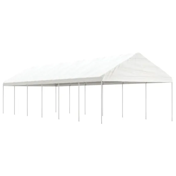 Belvédère avec toit blanc 13,38x4,08x3,22 m polyéthylène