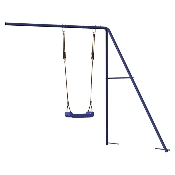 Toboggan/balançoire pour maisonnette de jeu bleu polypropylène