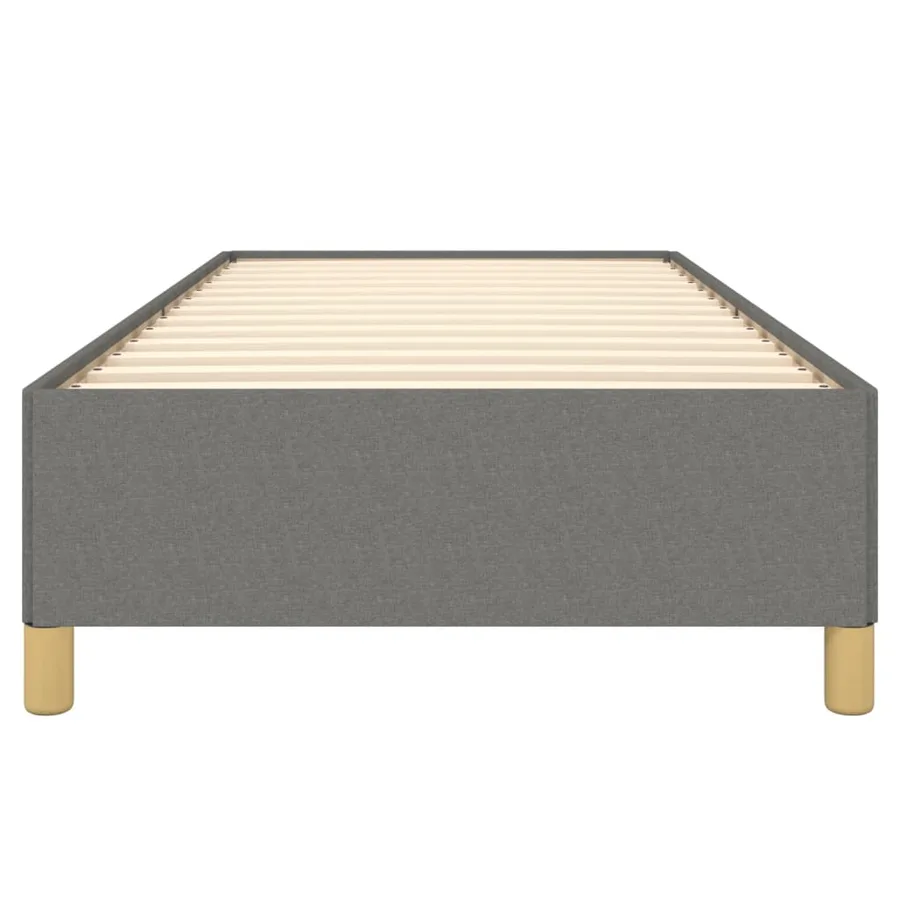 Cadre de lit sans matelas gris foncé 80x200 cm tissu - 5