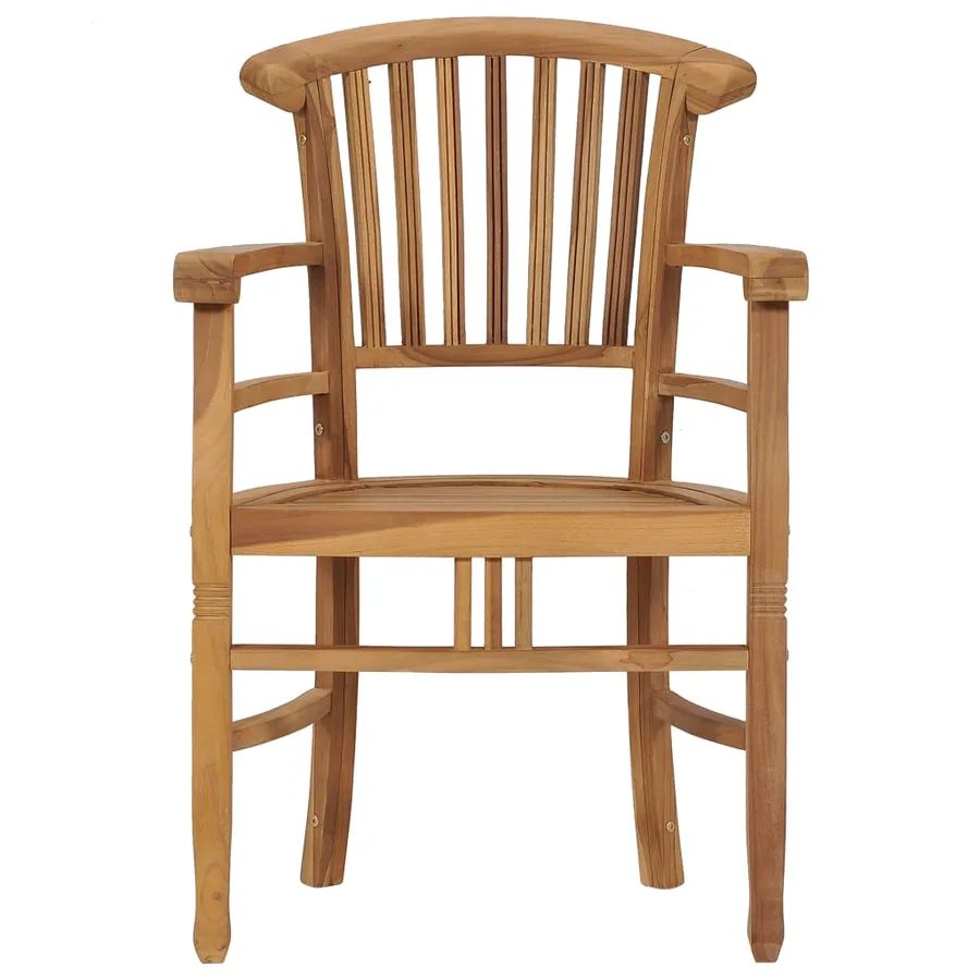 Chaises de jardin lot de 2 Bois de teck solide - 3