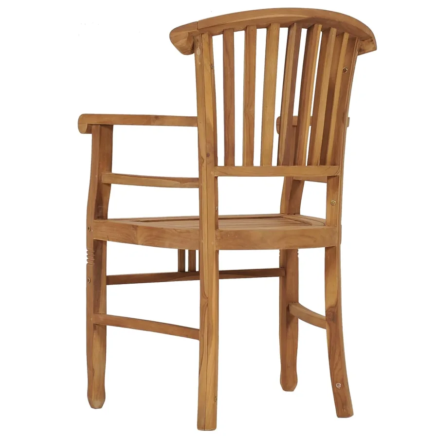 Chaises de jardin lot de 2 Bois de teck solide - 5
