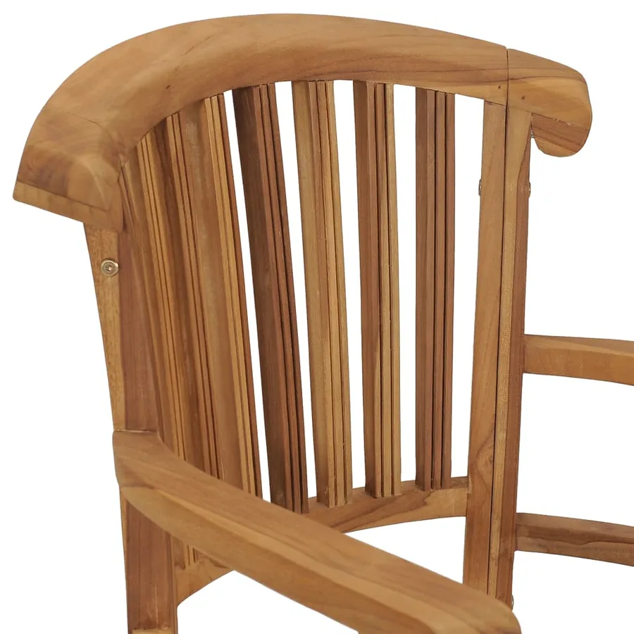 Chaises de jardin lot de 2 Bois de teck solide - 6