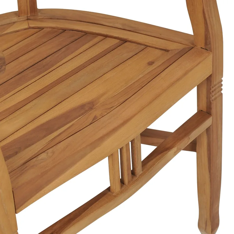 Chaises de jardin lot de 2 Bois de teck solide - 7