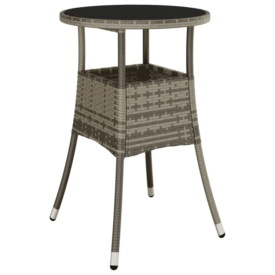 Ensemble de bistro de jardin 5 pcs coussins noir poly rotin - 5
