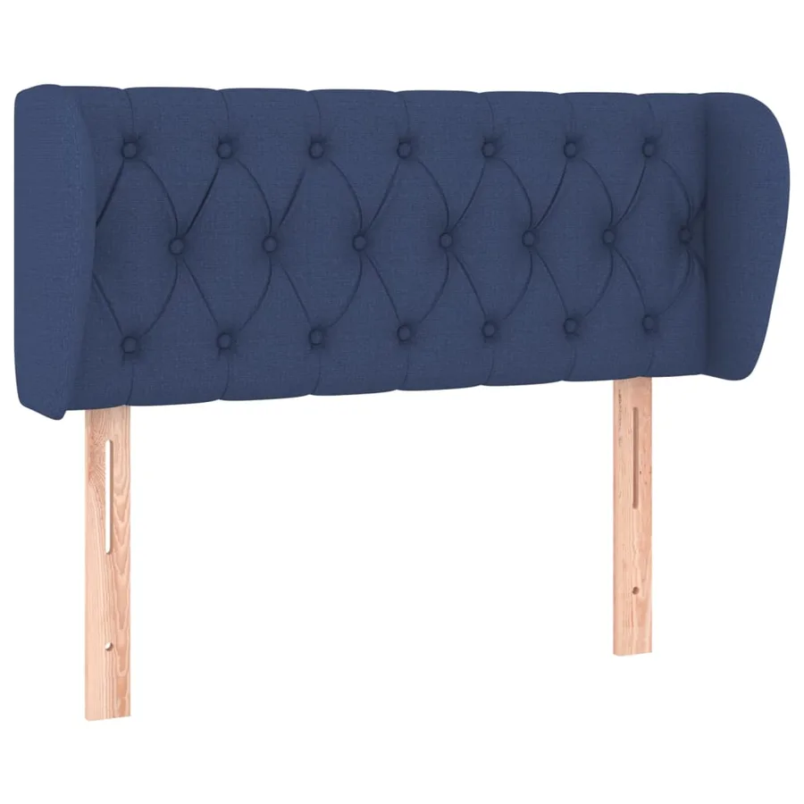 Tête de lit avec oreilles Bleu 93x23x78/88 cm Tissu - 2