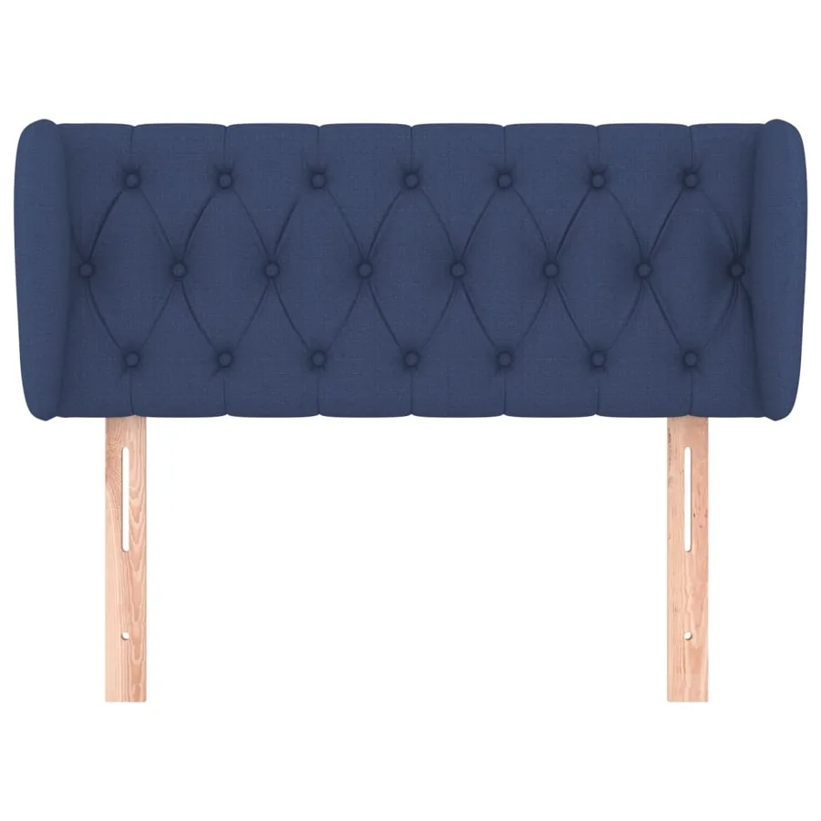 Tête de lit avec oreilles Bleu 93x23x78/88 cm Tissu - 3