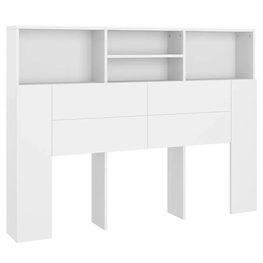 Armoire à tête de lit Blanc 140x19x103,5 cm - 2