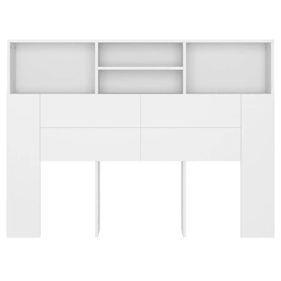 Armoire à tête de lit Blanc 140x19x103,5 cm - 5