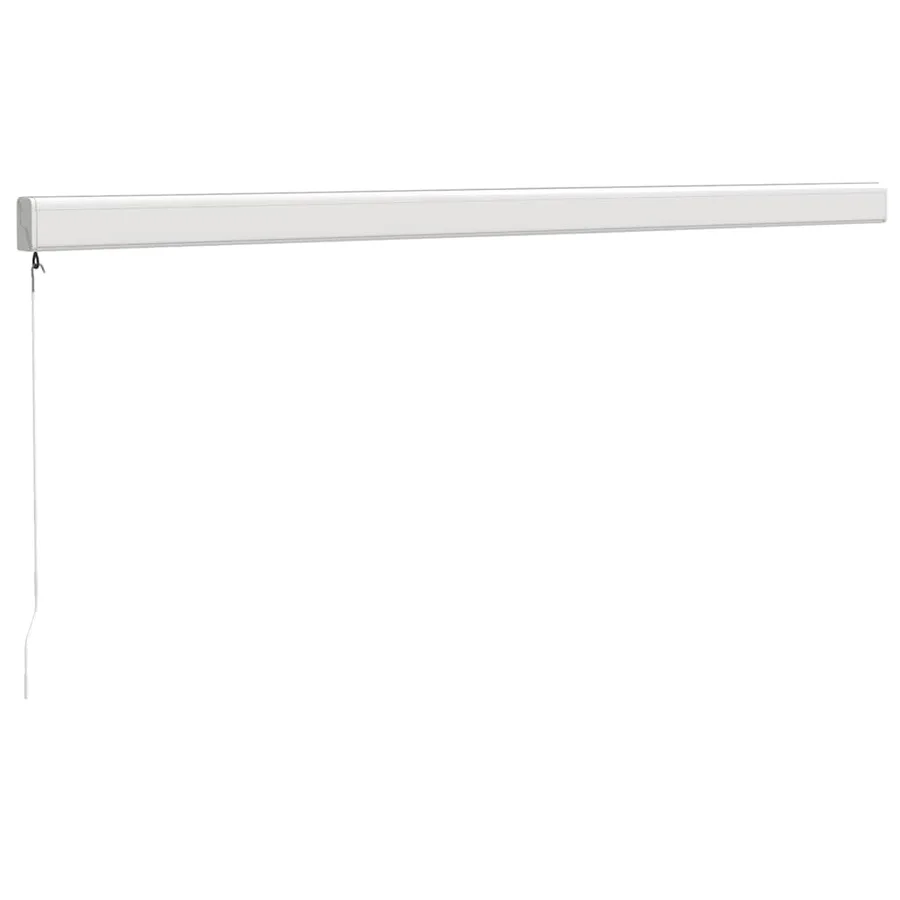 Auvent rétractable jaune et blanc 4x3 m tissu et aluminium - 4