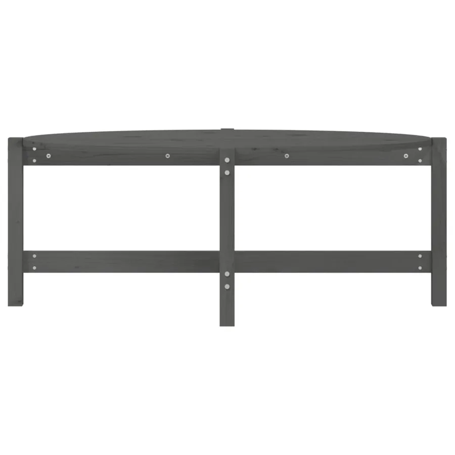 Table basse Gris 118x63x45 cm Bois massif de pin - 5