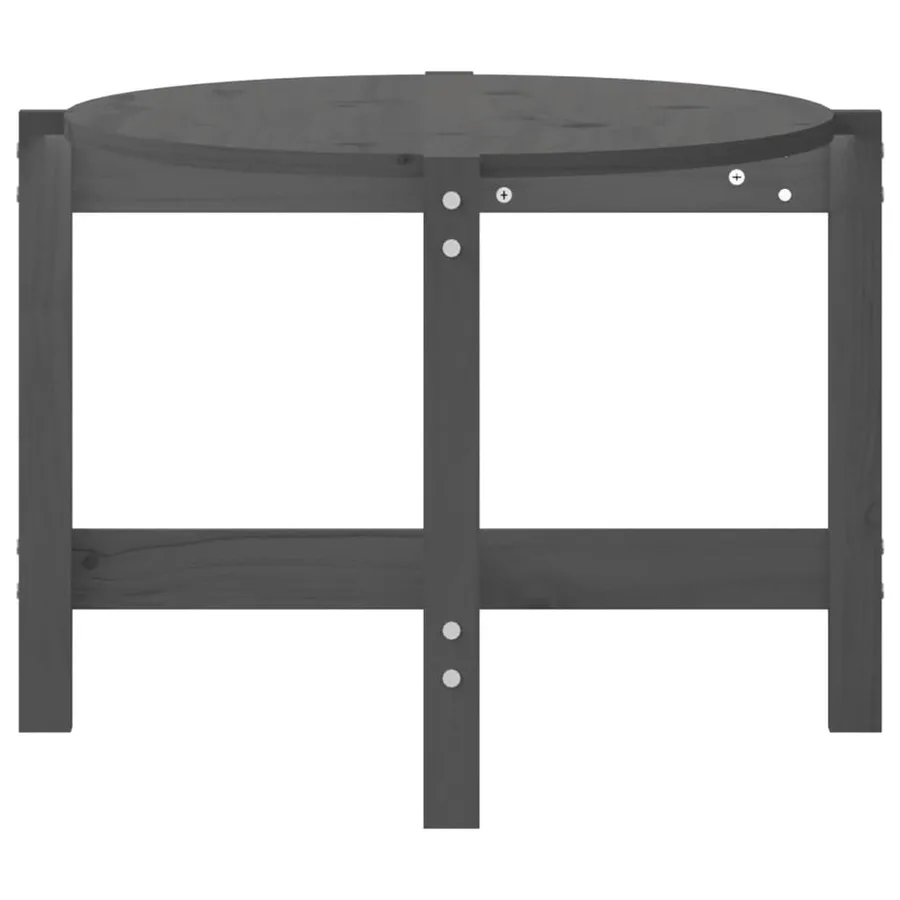 Table basse Gris 118x63x45 cm Bois massif de pin - 6