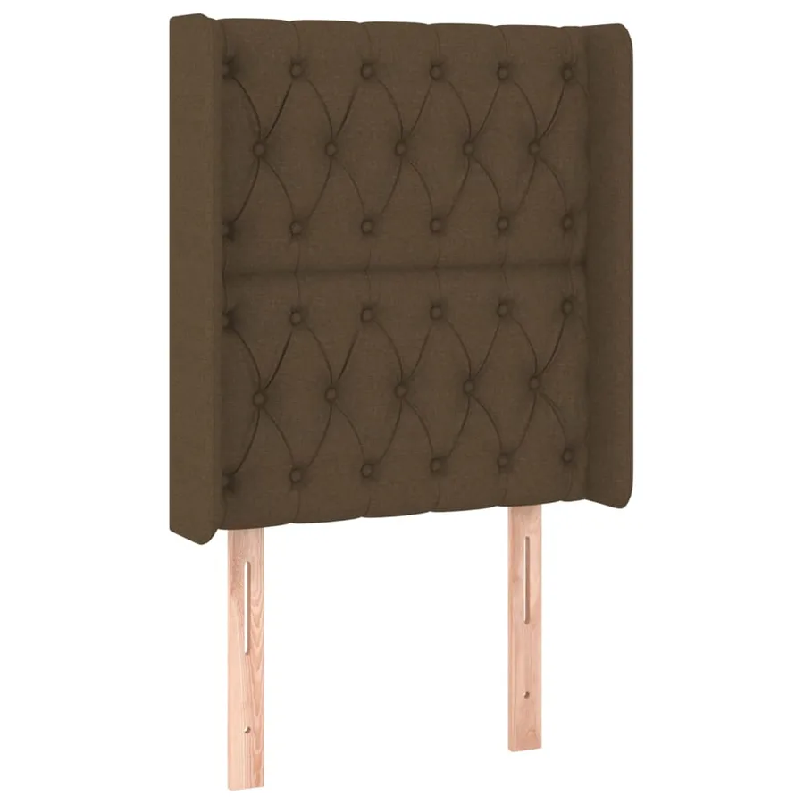 Sommier à lattes de lit matelas LED Marron foncé 80x200cm Tissu - 7