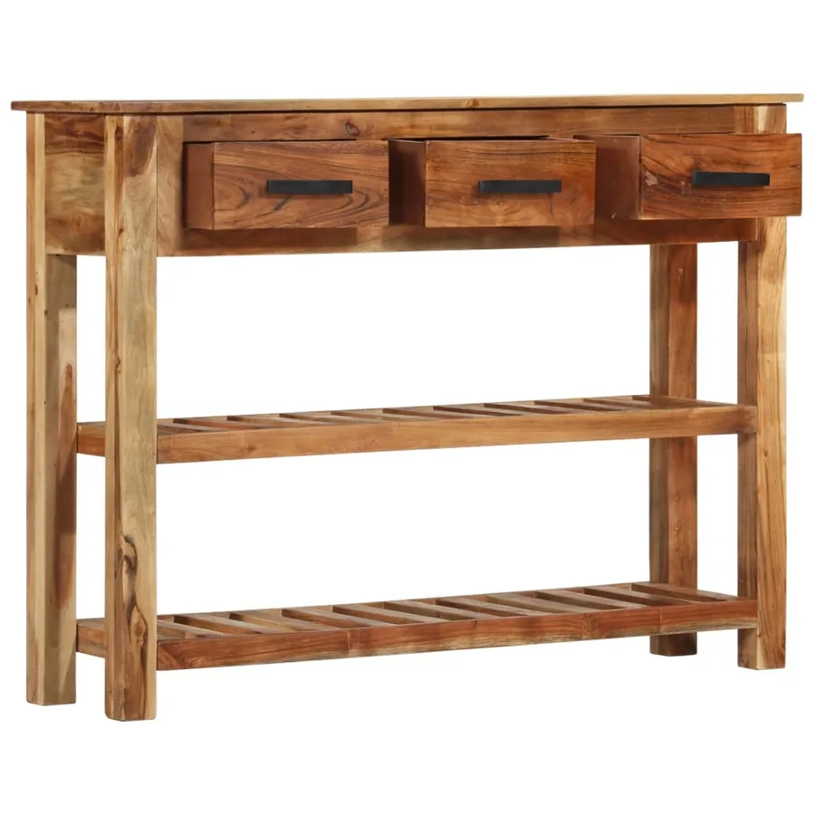 Buffet avec 3 tiroirs 110x30x80 cm Bois d'acacia massif - 10