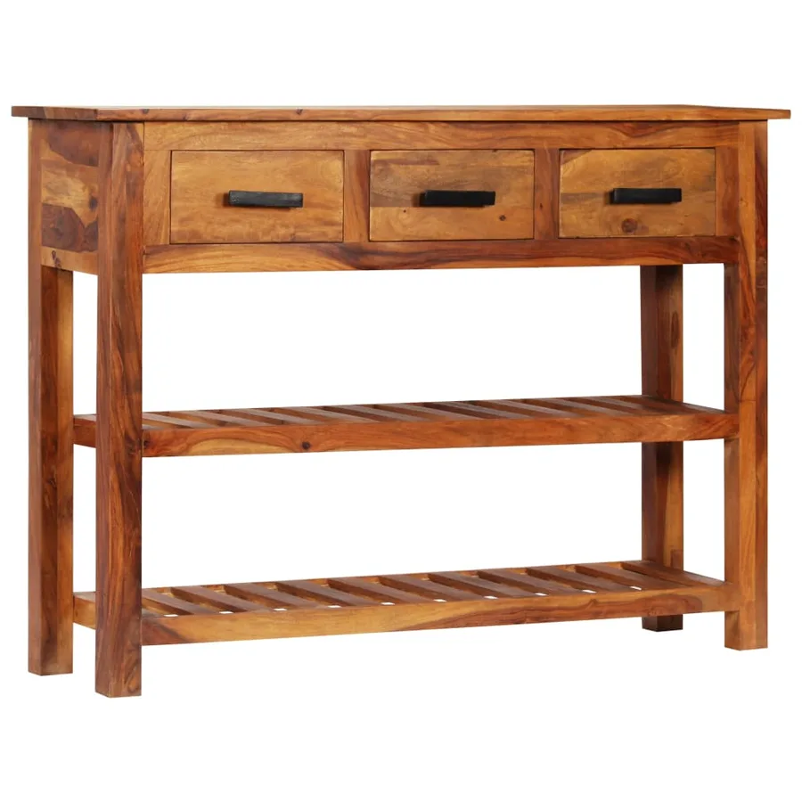 Buffet avec 3 tiroirs 110x30x80 cm Bois d'acacia massif - 13