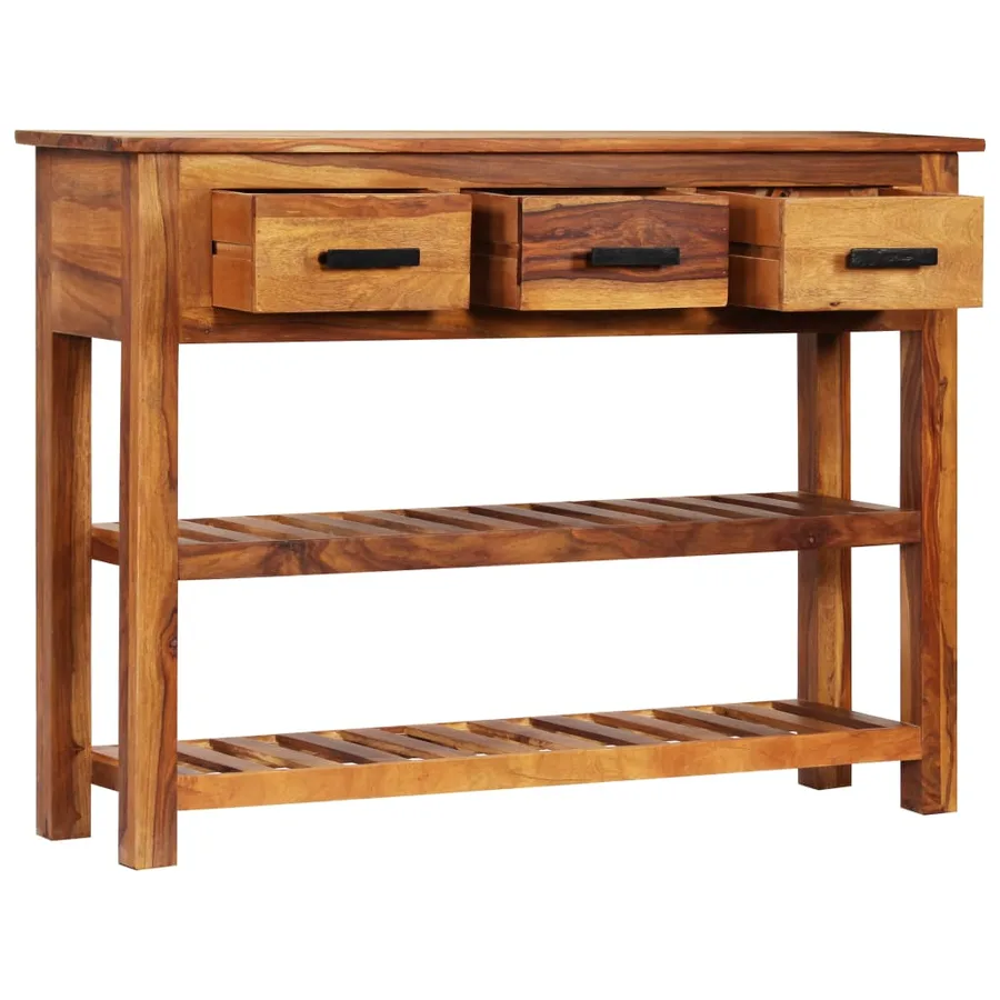 Buffet avec 3 tiroirs 110x30x80 cm Bois d'acacia massif - 3