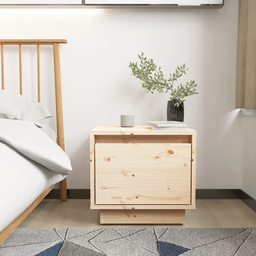 Tables de chevet 2 pcs 35x34x32 cm Bois de pin solide - 3