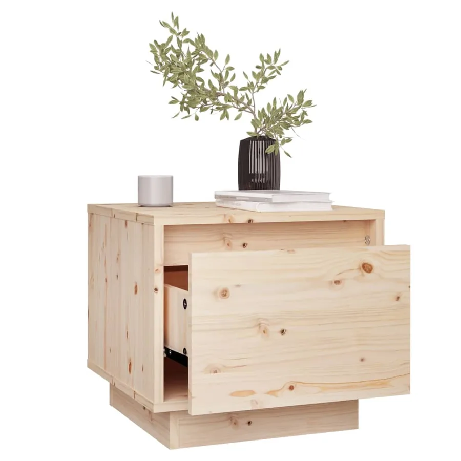 Tables de chevet 2 pcs 35x34x32 cm Bois de pin solide - 4