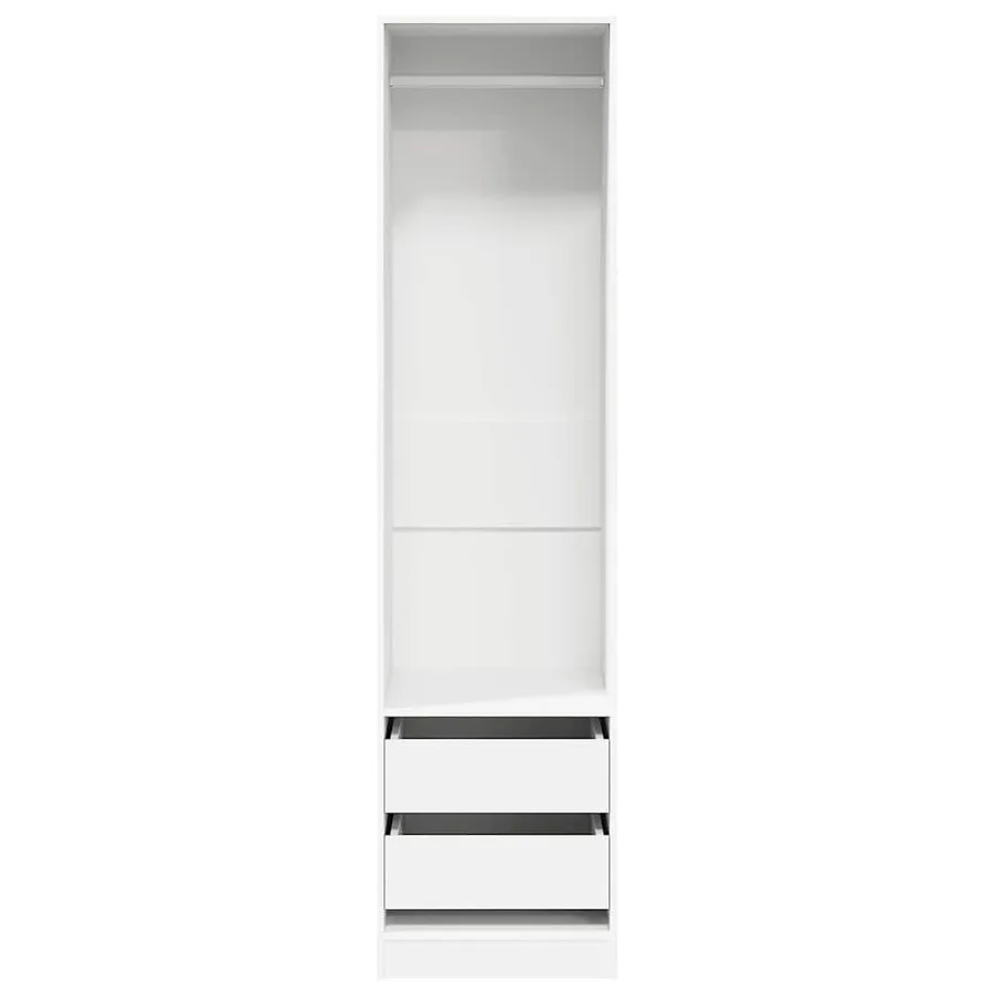 Garde-robe avec tiroirs Blanc 50x50x200 cm Bois d'ingénierie - 4