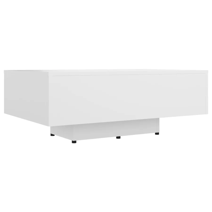 Table basse Blanc 85x55x31 cm Bois d'ingénierie - 2