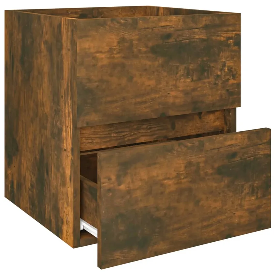 Armoire d'évier Chêne fumé 41x38,5x45 cm Bois d'ingénierie - 4