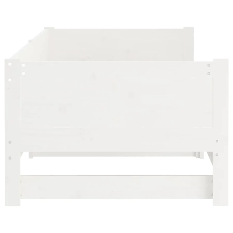 Lit coulissant sans matelas blanc 2x(90x190) cm - 7
