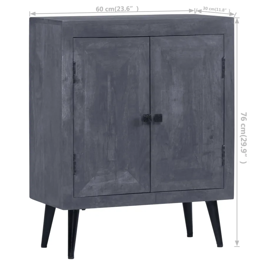Buffet Bois solide de manguier 60x30x76 cm - 12