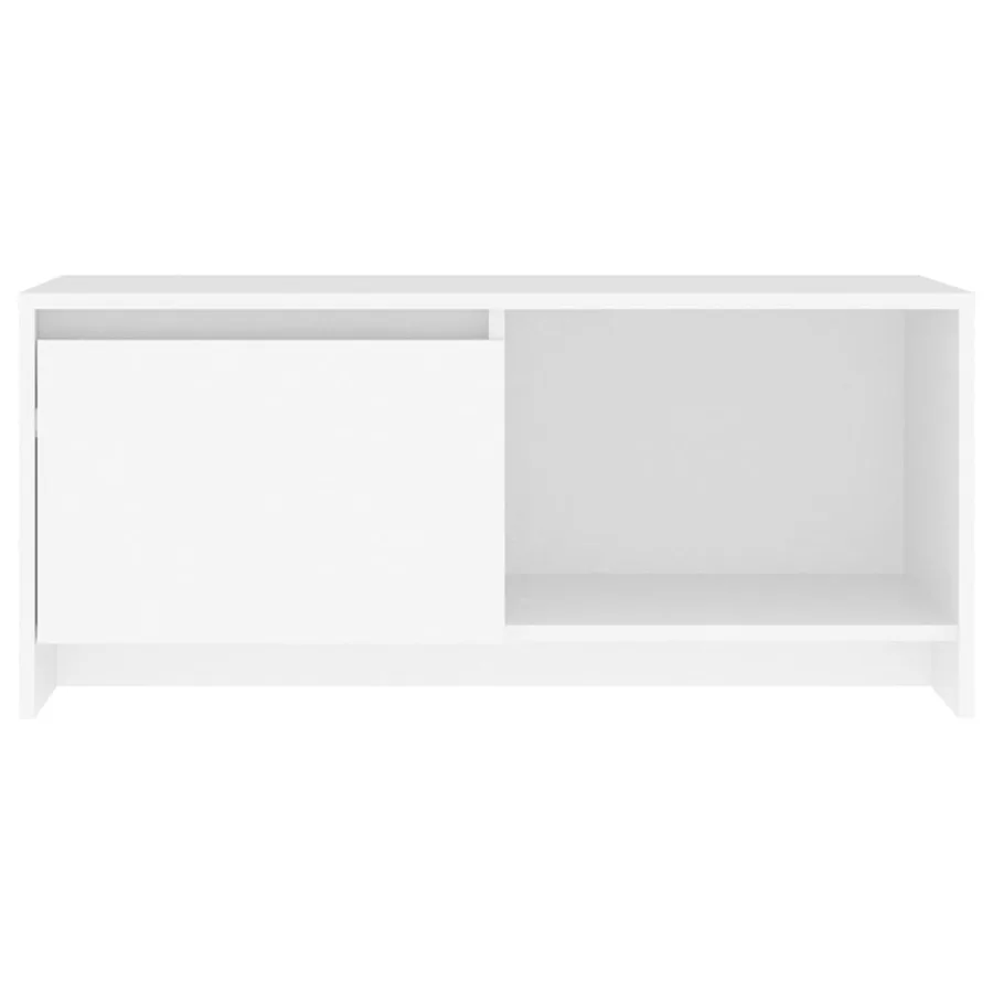Meuble TV Blanc 90x35x40 cm Bois d'ingénierie - 5