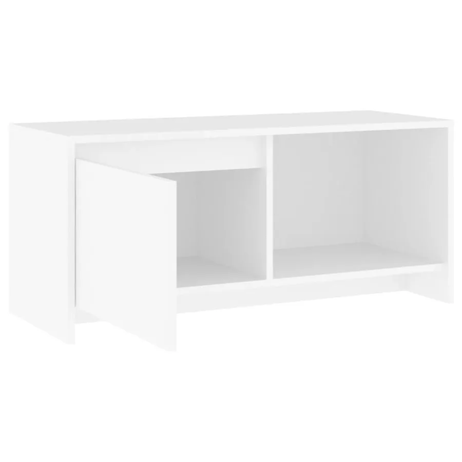 Meuble TV Blanc 90x35x40 cm Bois d'ingénierie - 7