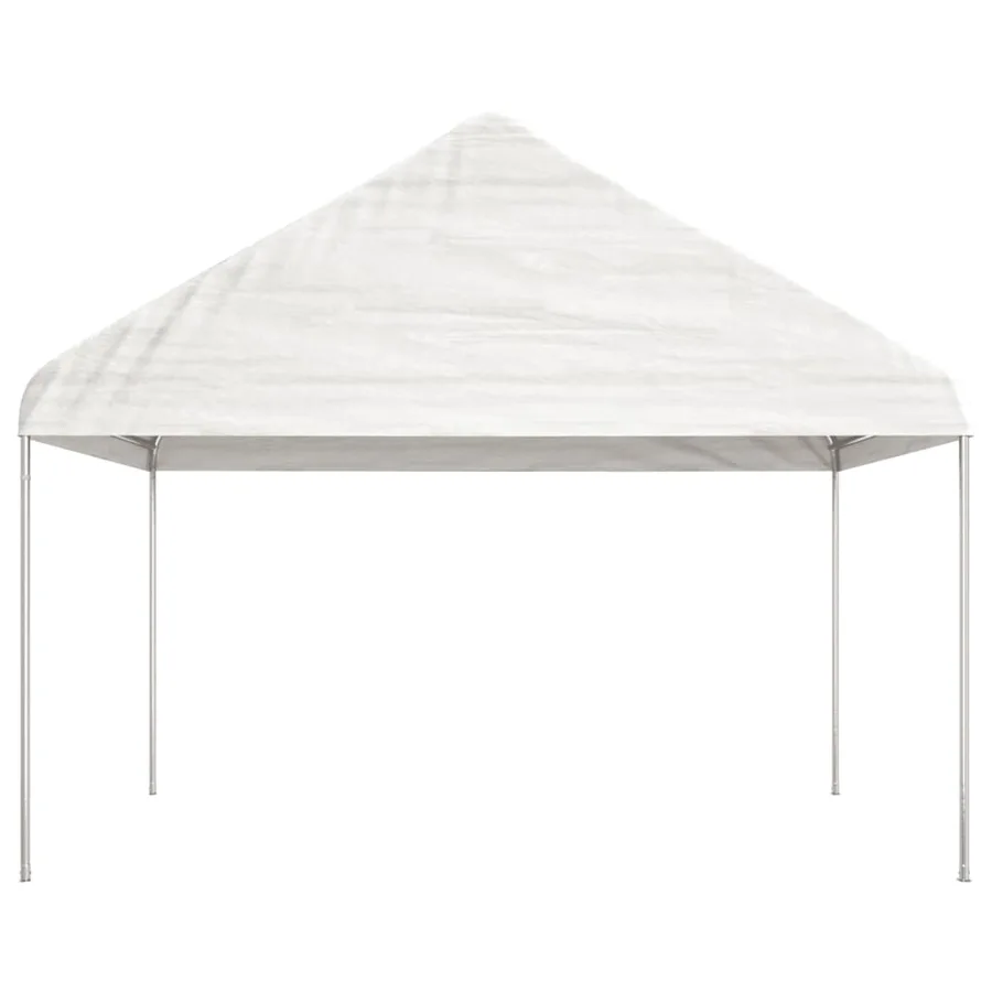 Belvédère avec toit blanc 17,84x4,08x3,22 m polyéthylène - 3