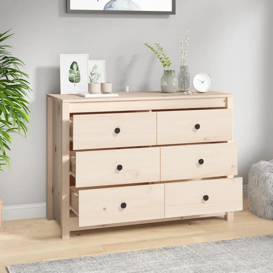 Armoire latérale 100x40x72 cm Bois de pin massif - 6
