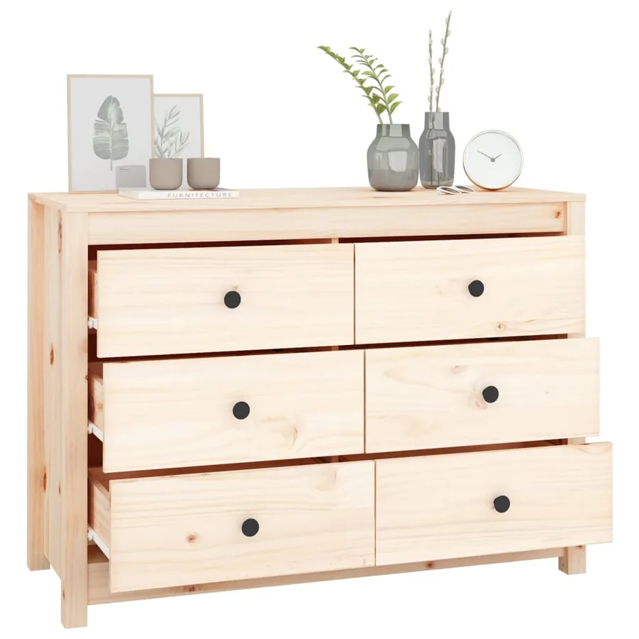 Armoire latérale 100x40x72 cm Bois de pin massif - 7