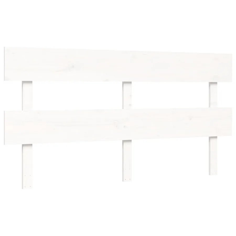 Lit pour personne âgée sans matelas blanc 160x200cm bois massif - 8