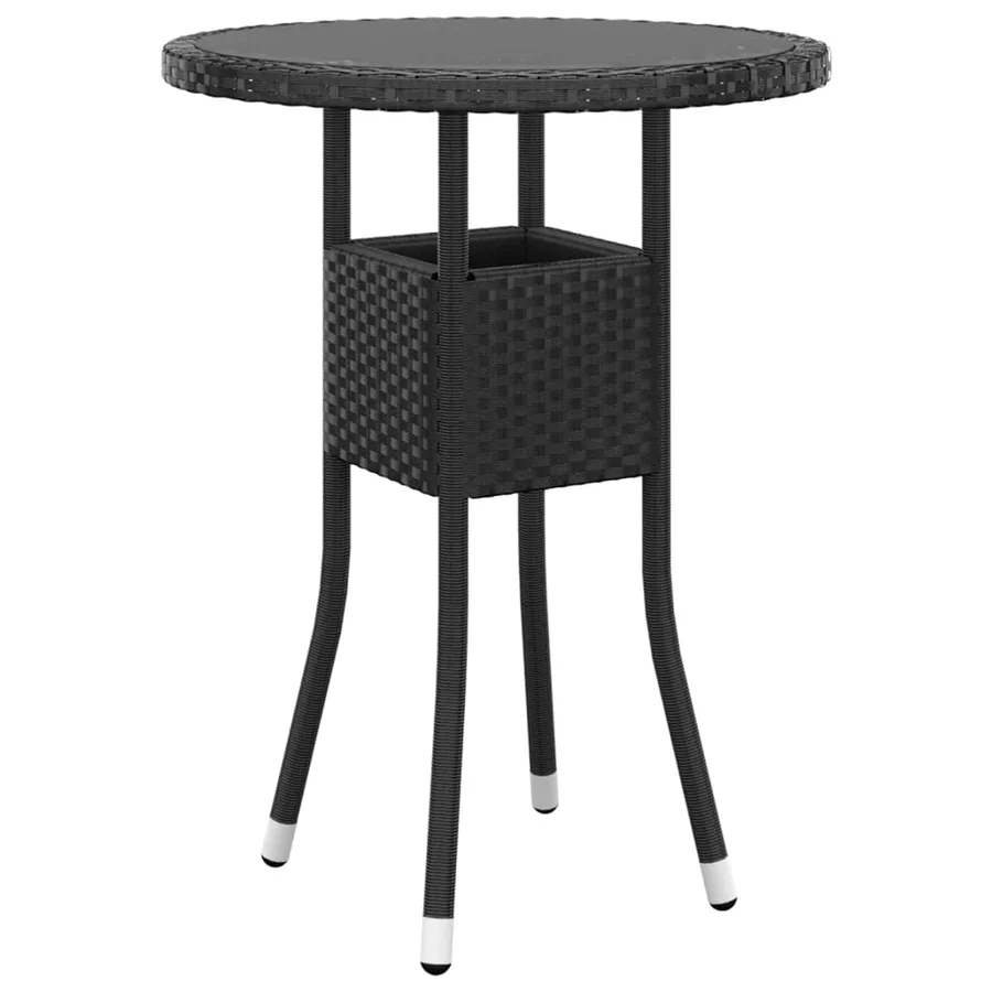 Ensemble à manger de jardin 3 pcs Résine tressée Noir - 3