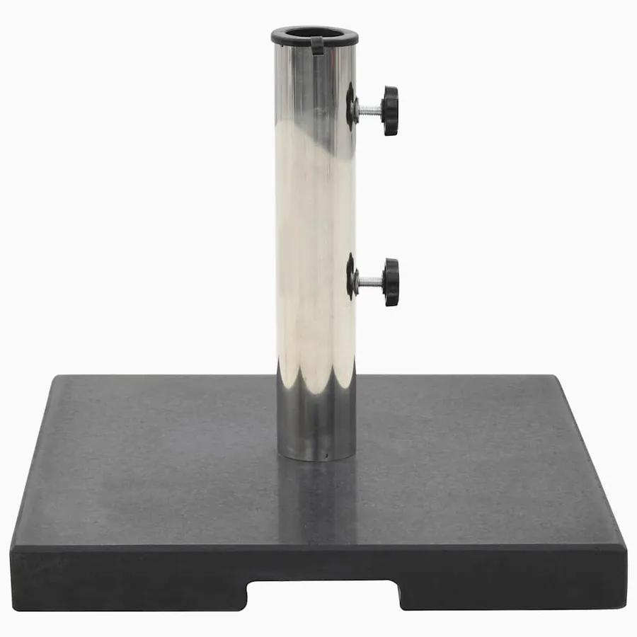 Socle de parasol Granite 20 kg Carré Noir - 2